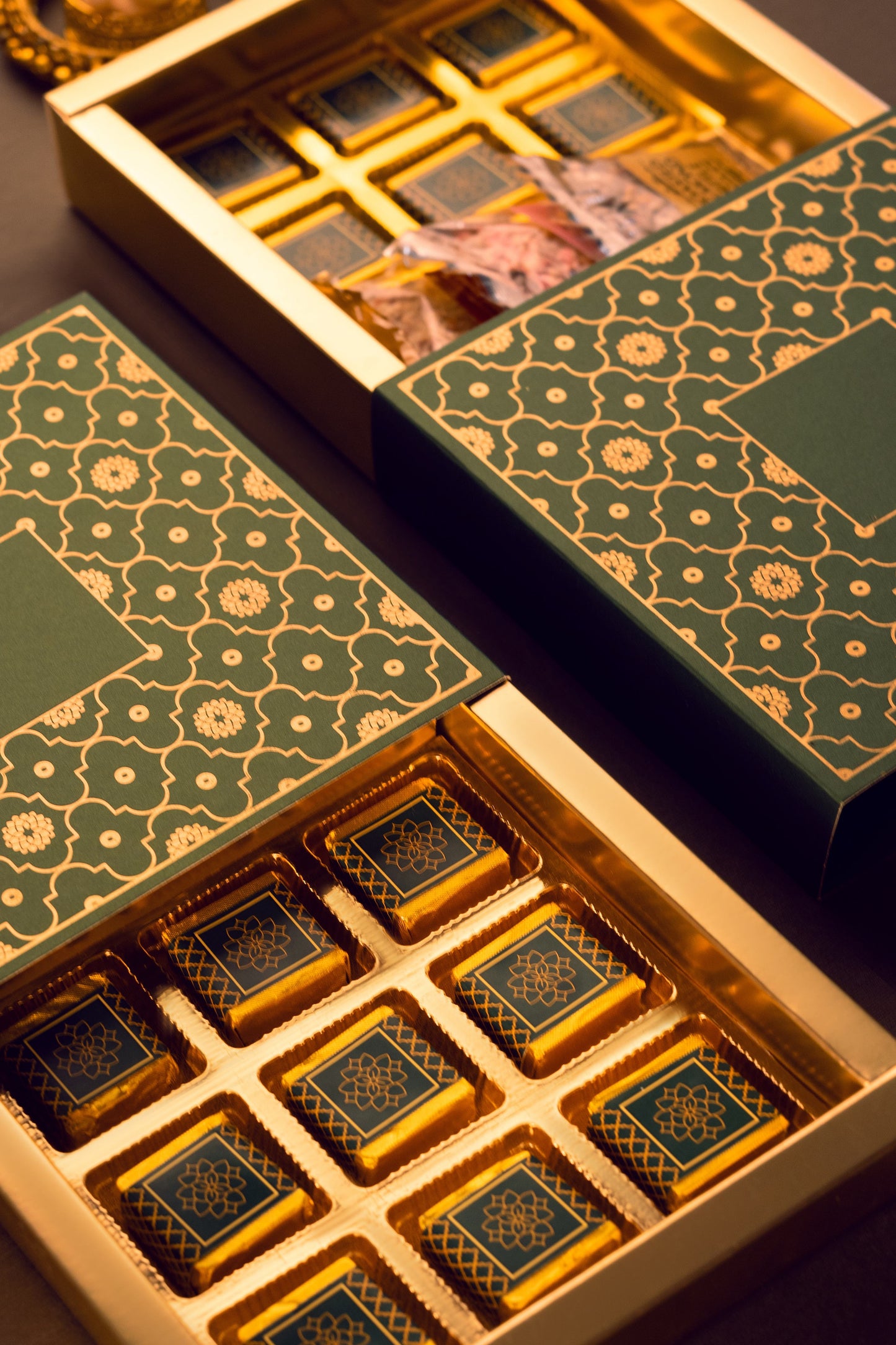 Elegant Green Chocolate Box